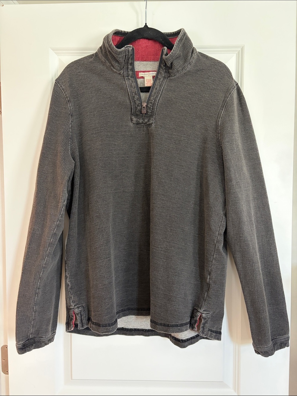 Carbon2Cobalt "Bankroll" 1/4 Zip Pullover Sweater Gray Size M